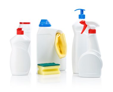 Composition of cleaning accesories clipart