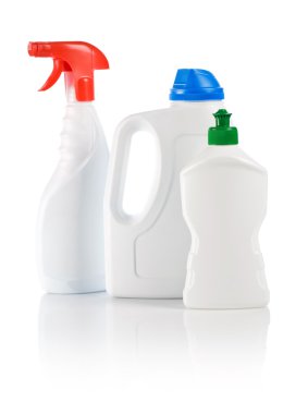 White bottles with colored bottles clipart