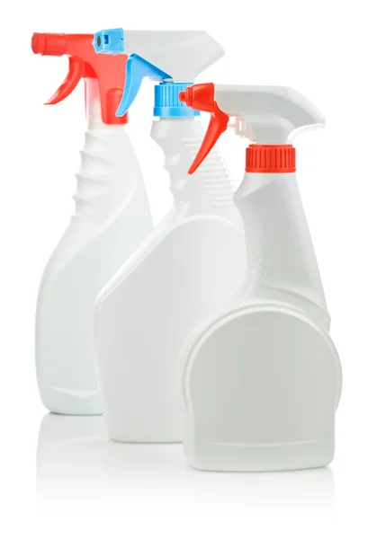 Three spray bottles — Stock Photo, Image