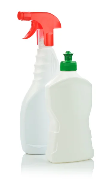 Två kök rengöring flaska — Stockfoto