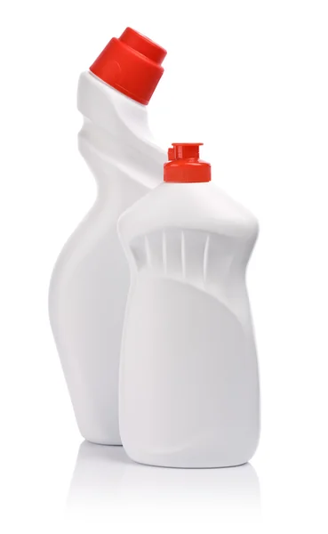 Белые кухонные бутылки — стоковое фото