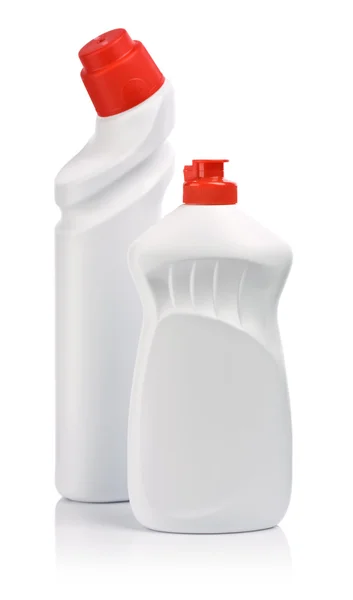 Izolované láhve pro čištění — Stock fotografie
