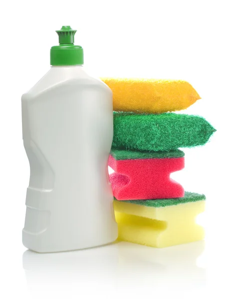 Botella y accesorios para la limpieza —  Fotos de Stock