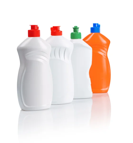 Cuatro botellas de cocina — Foto de Stock