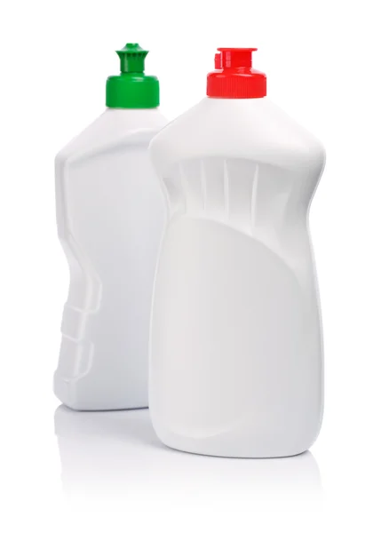 Zwei weiße Küchenflaschen — Stockfoto
