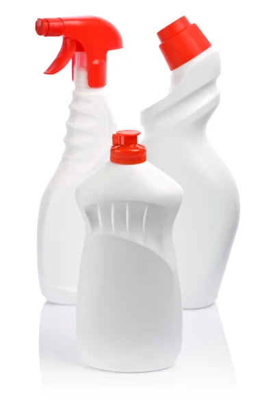 Botellas de cocina blanca aisladas — Foto de Stock