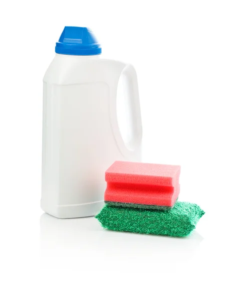 Botella grande única y accesorios para la limpieza — Foto de Stock