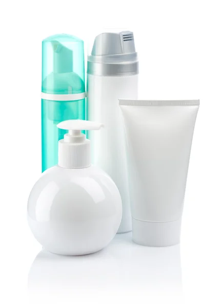 Kosmetiksprays und Flaschen — Stockfoto