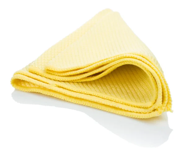 Żółty serwetka na białym tle — Zdjęcie stockowe