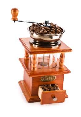 Wooden coffee mill clipart