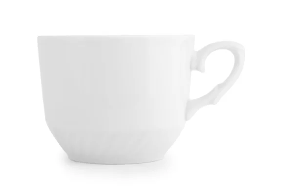 Λευκό φλιτζάνι καφέ απομονωμένο σε λευκό φόντο — Φωτογραφία Αρχείου