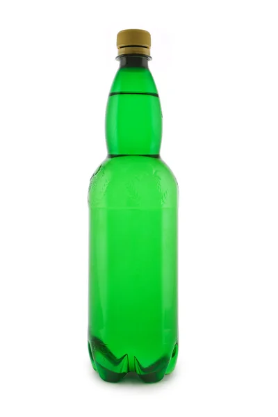 Зелена пляшка, ізольовані — стокове фото