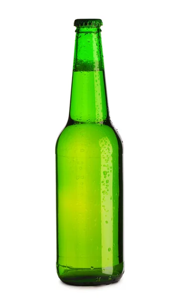 Bottle of beer dropped — Stock Photo, Image