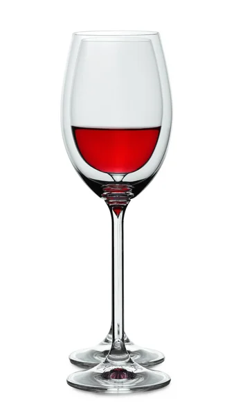 Bicchiere da vino mezzo vuoto — Foto Stock