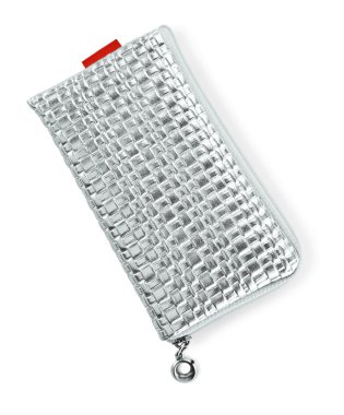 Silver purse isolated clipart