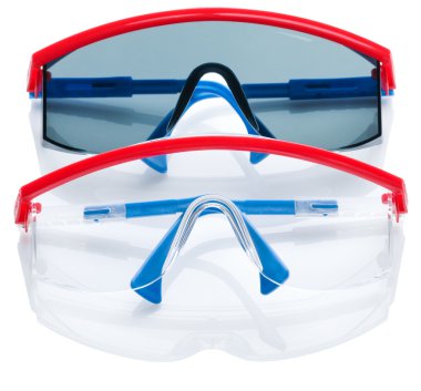 Two safety glasses isolated clipart