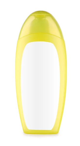 Bottiglia gialla isolata — Foto Stock