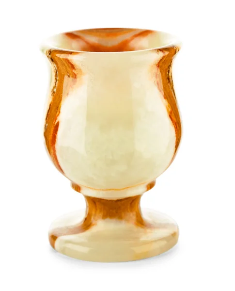 Stone wineglass isolated — Stock Photo, Image