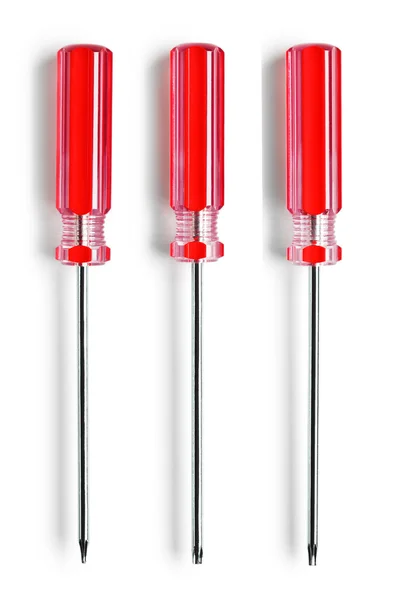Three screwdriver isolated — Stock Photo, Image