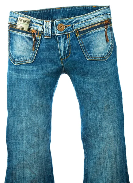 Jeans mit Dollars isoliert — Stockfoto