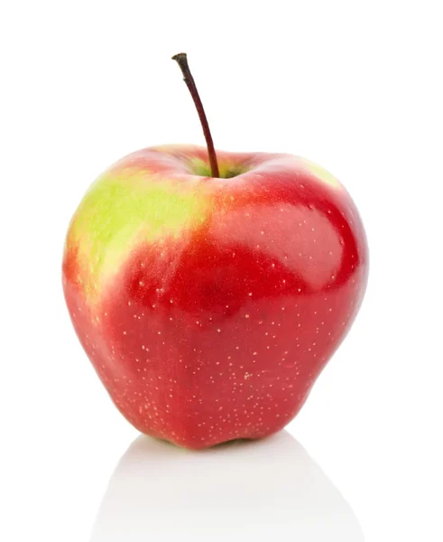 Dojrzałe jabłko na białym tle — Zdjęcie stockowe