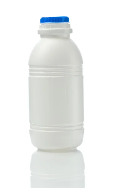 Biały butelka na białym tle — Zdjęcie stockowe