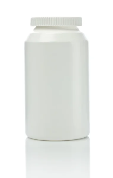Biały butelka medyczne — Zdjęcie stockowe