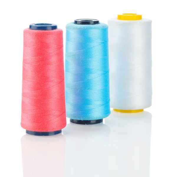 White red and blue thread — Stock Photo, Image