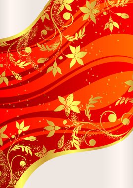 Background with gold anemones clipart