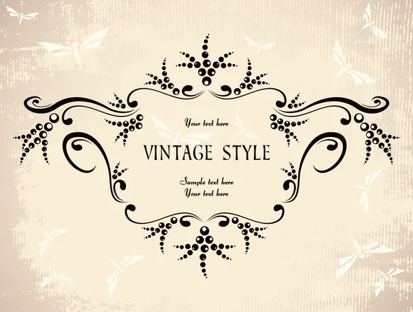 Floral vintage frame — Stock Vector