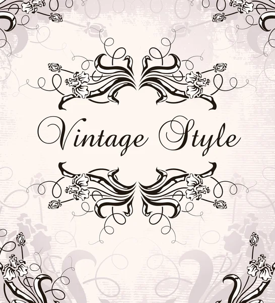 Cadre vintage avec iris — Image vectorielle