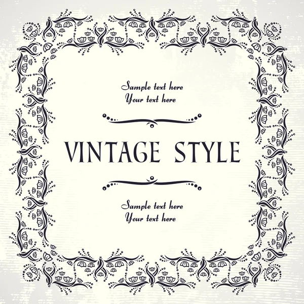 Vintage cornice floreale — Vettoriale Stock