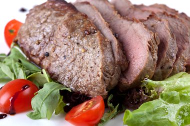 Steak with vegetable clipart