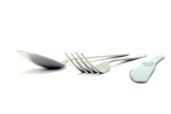 Cucchiaio e coltello — Foto Stock