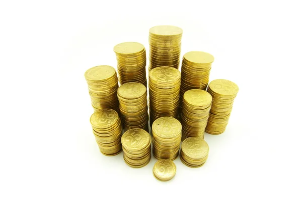 Torres de moedas — Fotografia de Stock