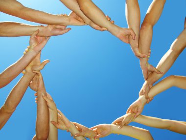 Ring of hands clipart