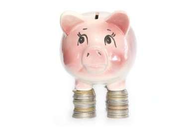 Pink piggy bank clipart