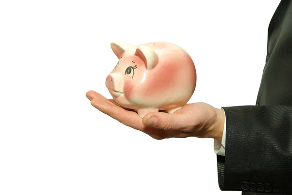 stock image Piggy bank in hand