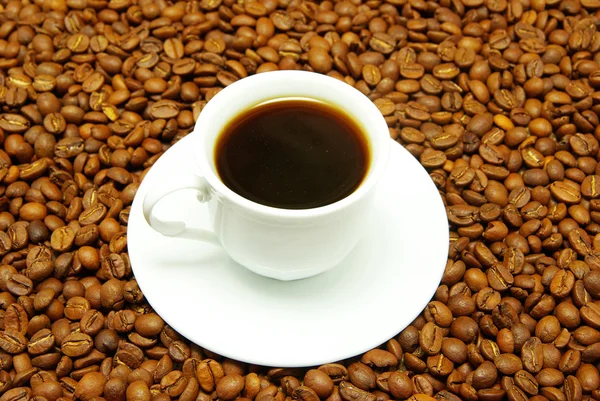 Biały kubek z kawą — Zdjęcie stockowe