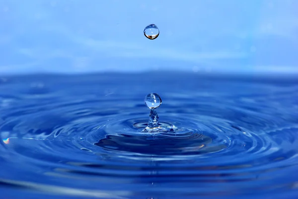 Schizzo di acqua blu — Foto Stock