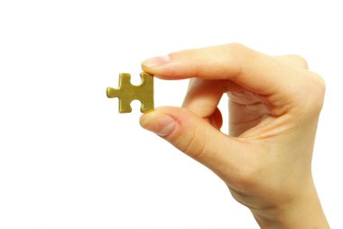 Puzzle in hand clipart