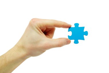 Puzzle in hand clipart