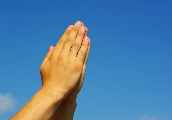 Mãos em oração — Fotografia de Stock