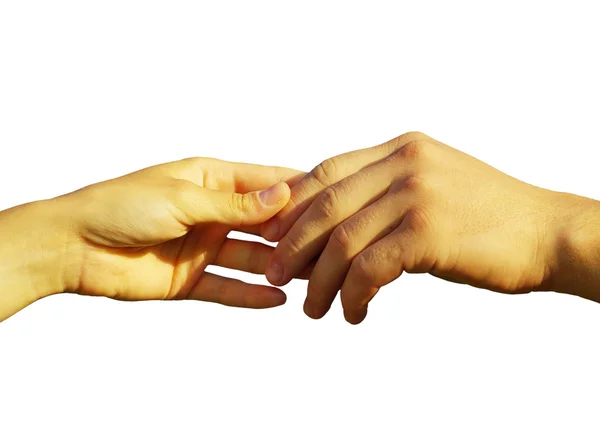 Mão em uma mão — Fotografia de Stock