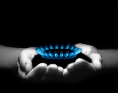 Gas in hands clipart