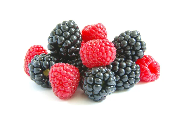 Blackberry and raspberry — Stock Photo, Image