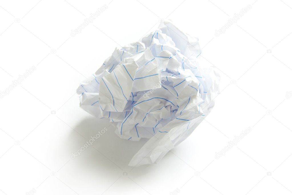 Crumpled paper ball