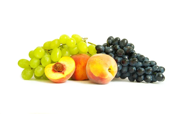 Grape and peach — Stock Photo, Image