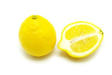 beyaz üzerine limon