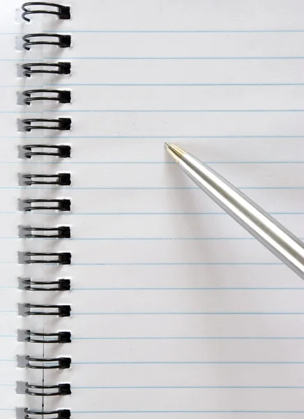 Ноутбук з ручкою — стокове фото
